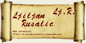 Ljiljan Rusalić vizit kartica